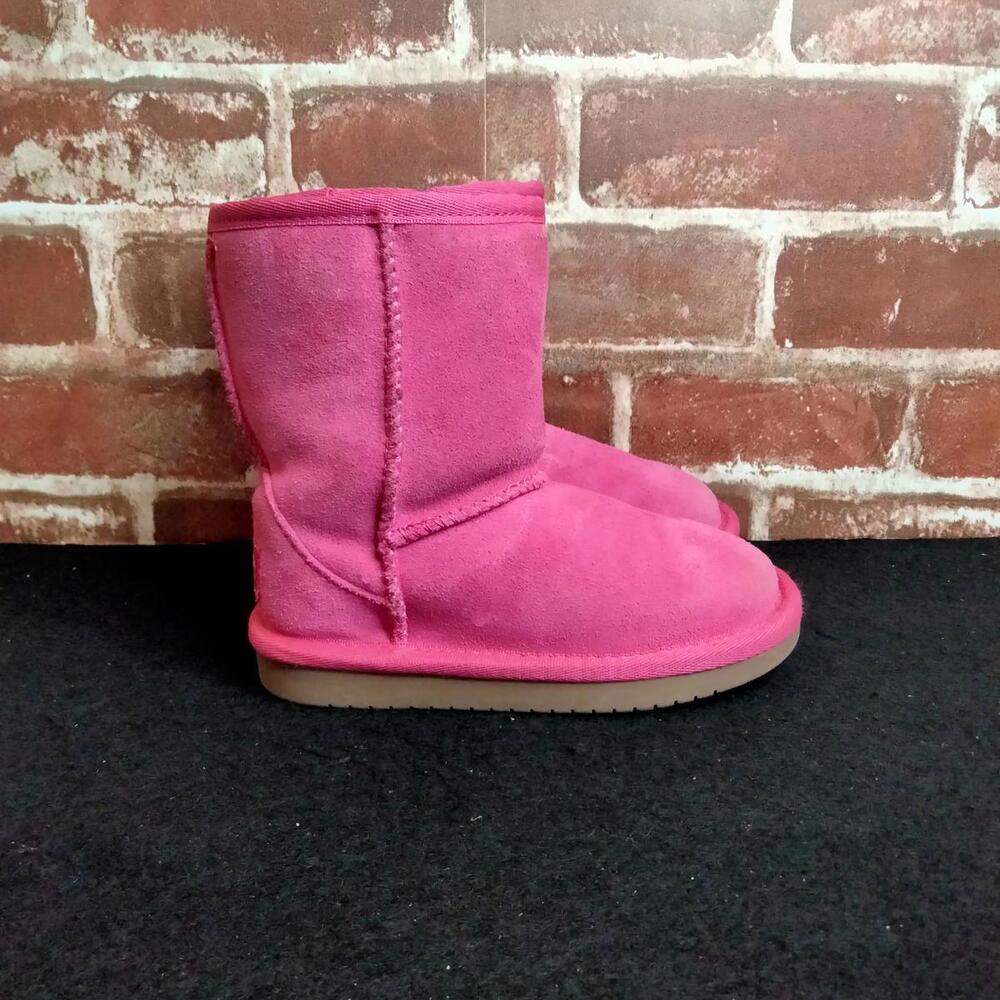 Koolaburra UGG Boots Girls Size 9 Pink Winter Leather Suede - Picture 6 of 6